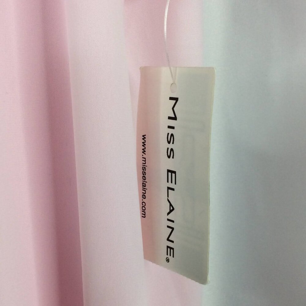 NWT‎ w/defect Miss Elaine Long Nightgown Large Nylon Pink Floral Embroidered - Picture 7 of 8